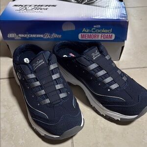 Skechers Blue Athletic Shoes with Mesh Design
